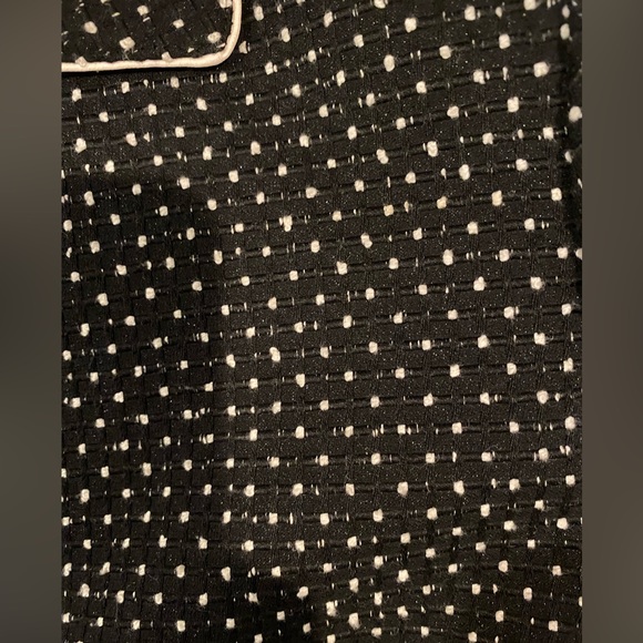 Albert Nipon Blazer, black with white polka dots, size 10 - Picture 3 of 10